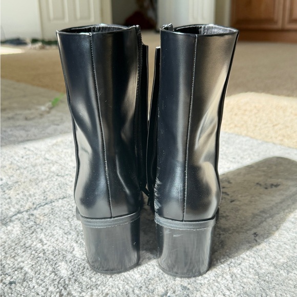 H&M Shiny Black Heeled Boots - Picture 3 of 8